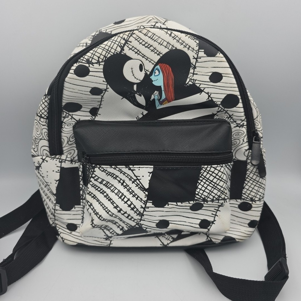 Nightmare Before Christmas Jack & Sally Mini Backpack Purse‎ Disney 11"by9"